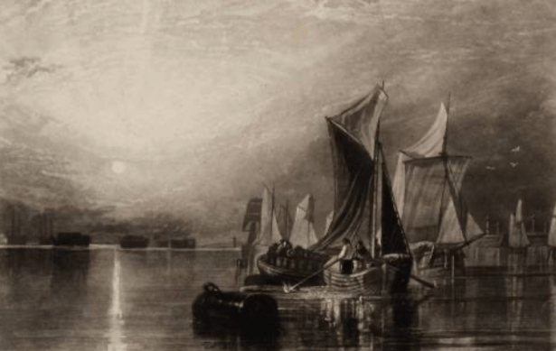 ‘Stangate Creek, on the River Medway’, after Joseph Mallord William Turner, 1827 Tate