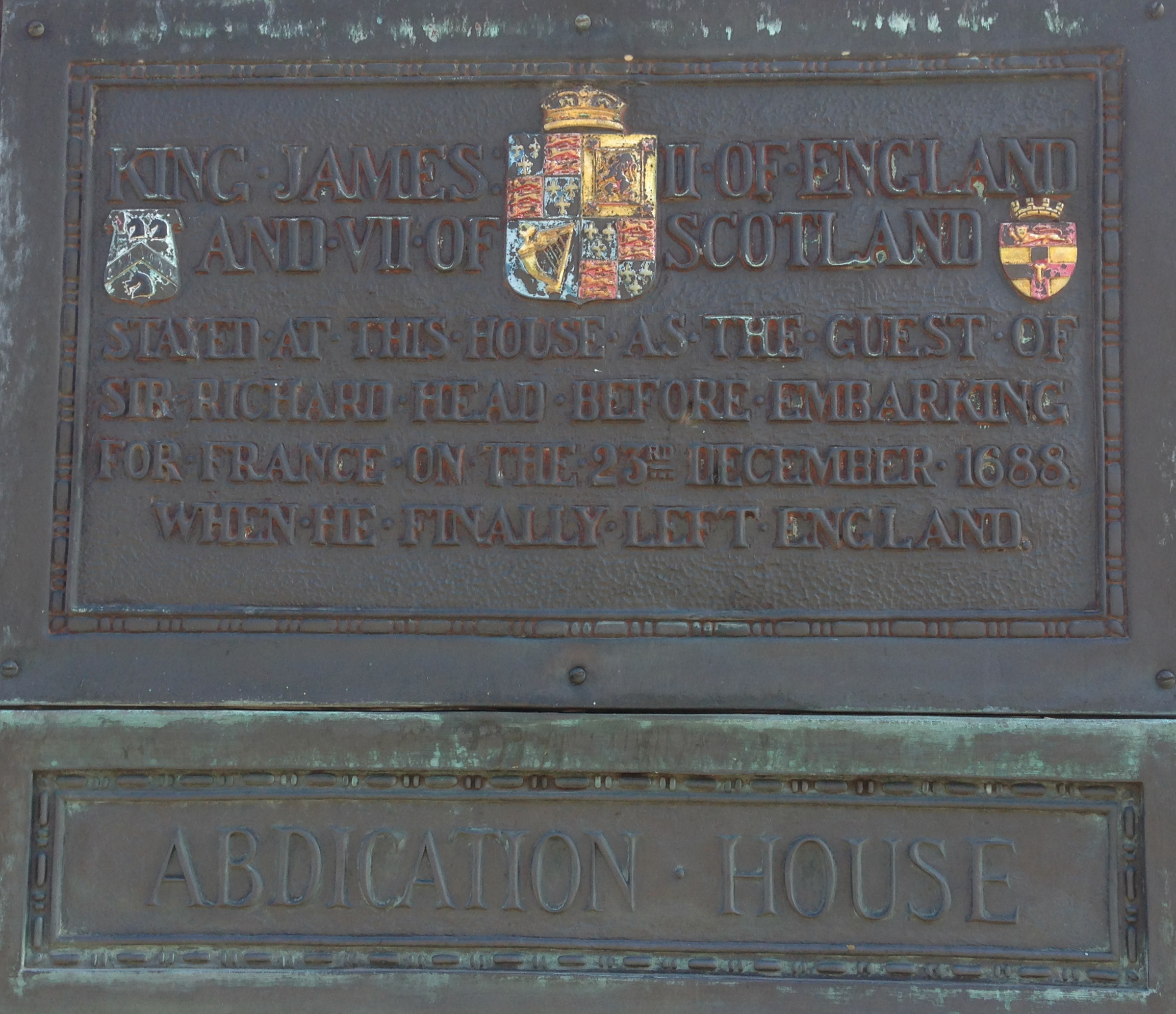 Abdication House Plaque