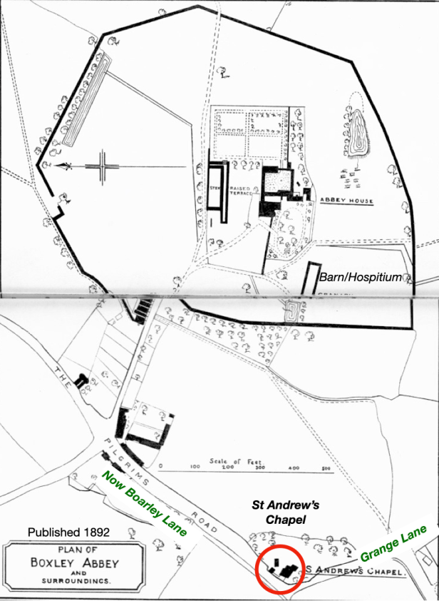 Plan Boxley Abbey and surrounds